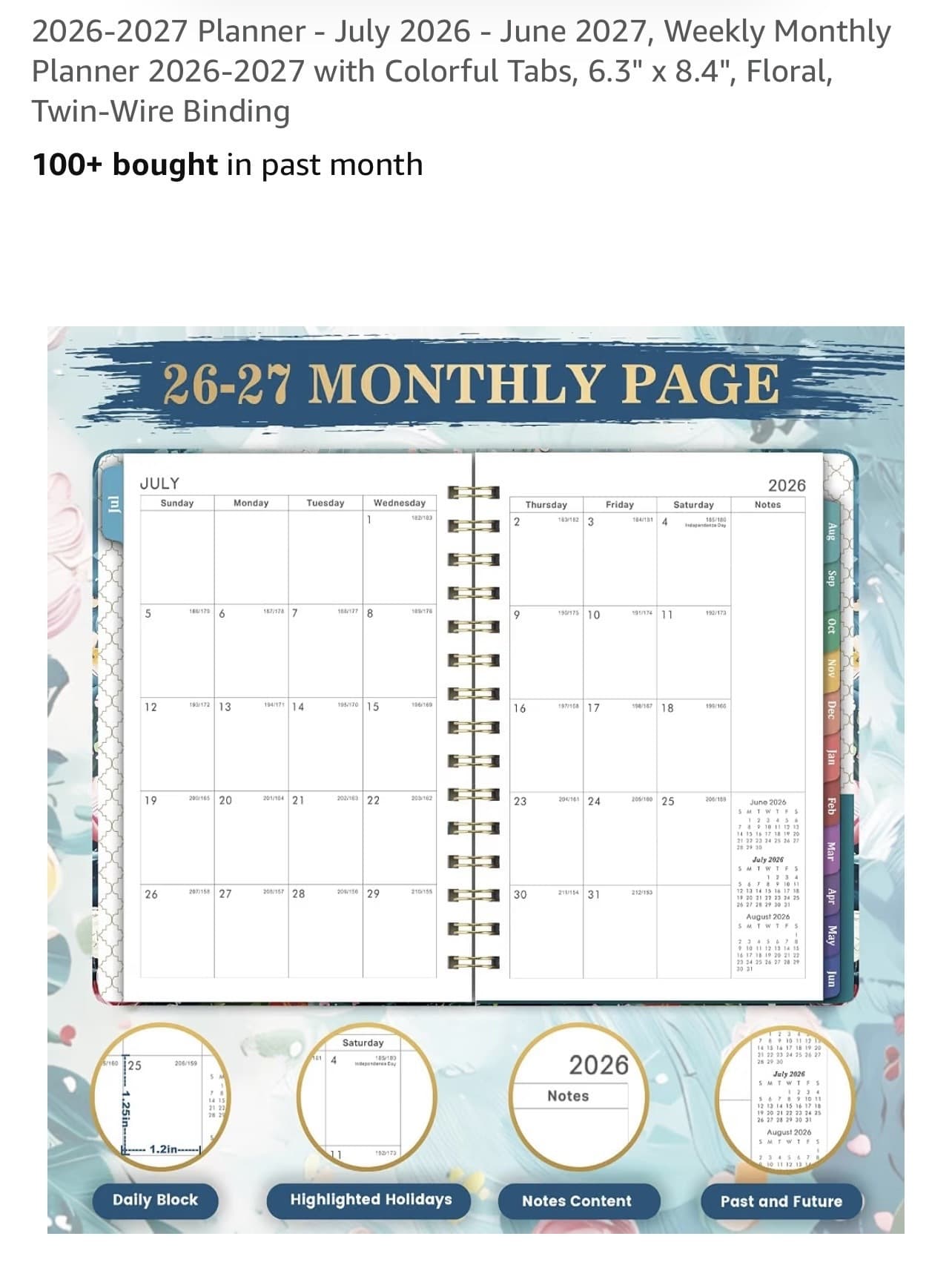 Amazon) 2026-2027 Planner $9.99->$3.5
