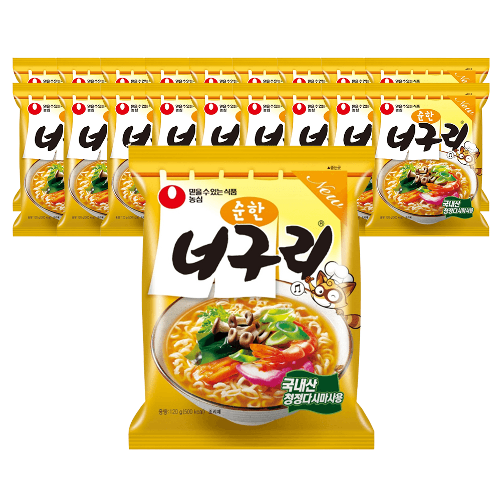 [쿠팡] 너구리 순한맛 120g, 20개 (17,130원 / 무료배송)