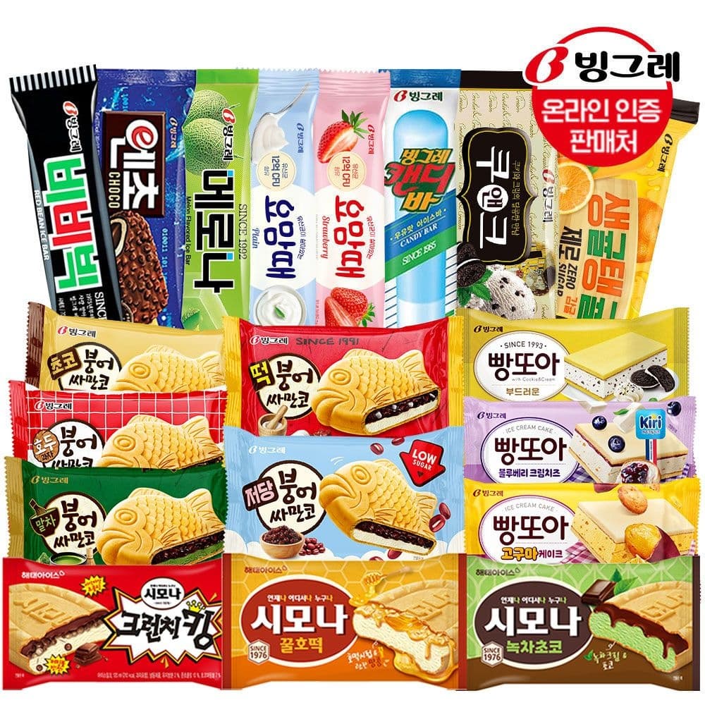 [롯데온] 붕어싸만코/빵또아/시모나 20개+아이스크림 바 20개 (26,910원 / 무료배송)