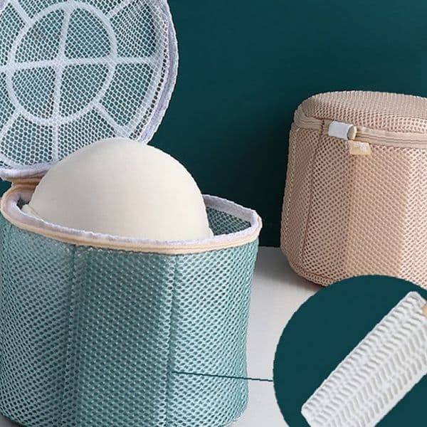 [네이버] homera 프리미엄 3D 브라 세탁망 3중 메쉬 원형 속옷 빨래망, 블루, 2개 세트, 11,400원 / 무배