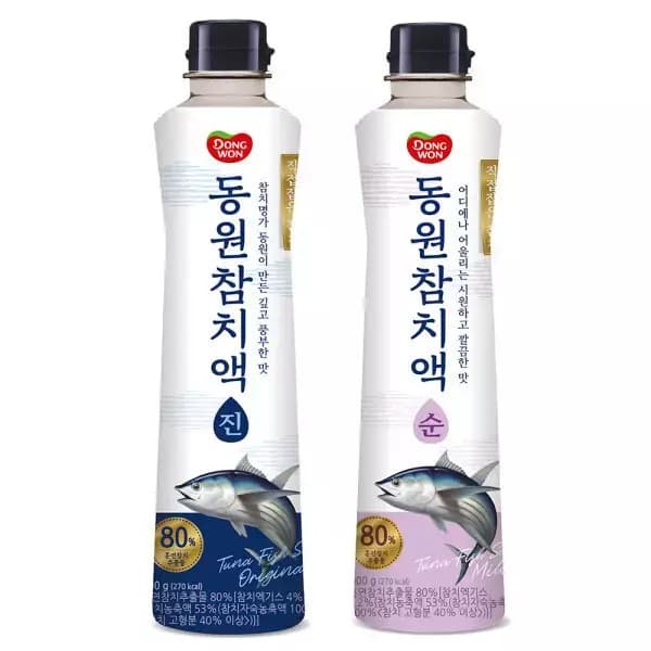 [지마켓] 동원참치액 진 900g 1개 + 동원참치액 순 900g 1개 (7,750원 / 무료배송)