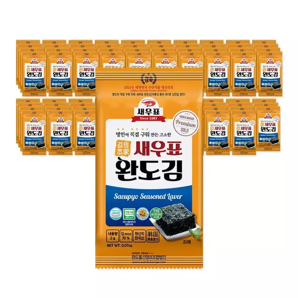 [11번가] 10분러시 완도 도시락김 80봉(11,250원/무배)