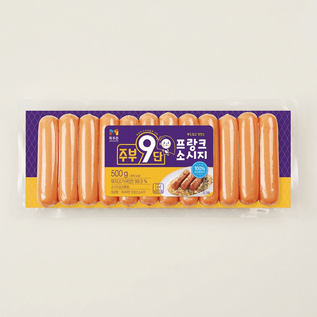 [토스]목우촌 주부9단 프랑크 소시지, 500g, 3개 (14,500/무료)