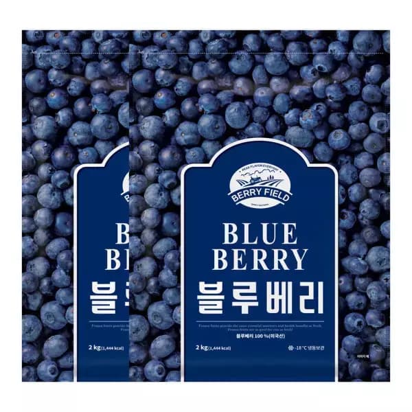 [지마켓] 베리필드 블루베리 2kg 2개 총 4kg (미국산) (28,900원 / 무료배송)