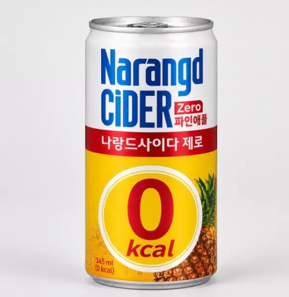 [토스쇼핑] 나랑드사이다 제로 파인애플, 345ml, 24개 (10,900/무료) (10,900원 / 무료배송)