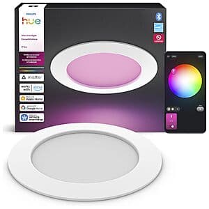 [Amazon] 6" Philips Hue 1200 Lumens Chromasync Slim Downlight ($38.50 / (약: 54,477원))