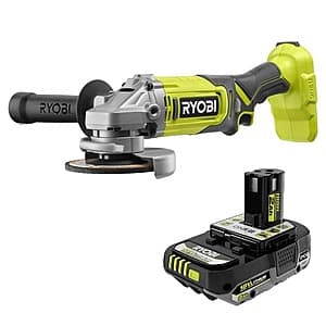 [Slickdeals] RYOBI ONE 18V Cordless 4-1 2" Angle Grinder w 2Ah HP Battery ($53.95 / (약: 76,339원))