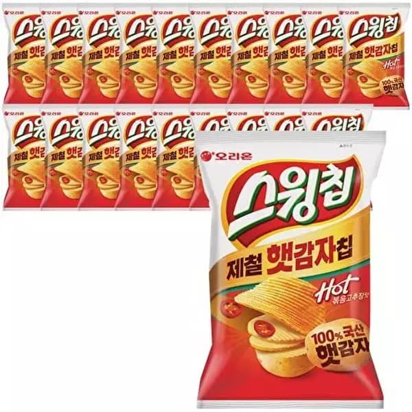 [쿠팡] 오리온 스윙칩 볶음고추장맛, 60g, 20개 (16,650원 / 무료배송)