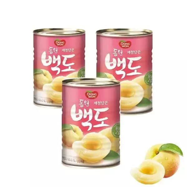 [쿠팡] 동원 백도 과일통조림, 400g, 2개 (2,980원 / 무료배송)