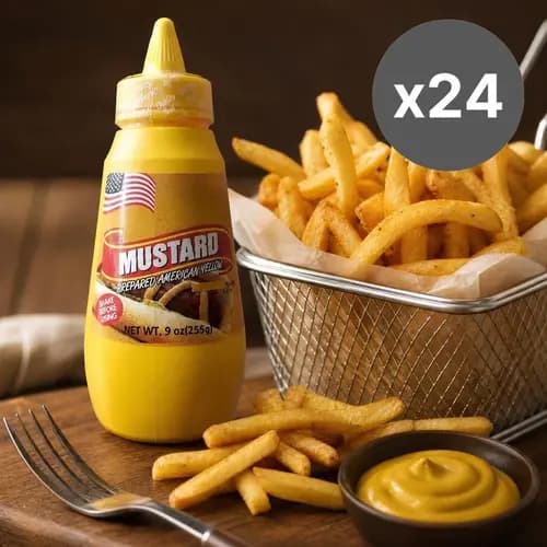 [떠리몰] [개당 200원대] 겨자씨 함유 퍼시픽 옐로우 머스타드 255g x 24개 (떠리무료배송)