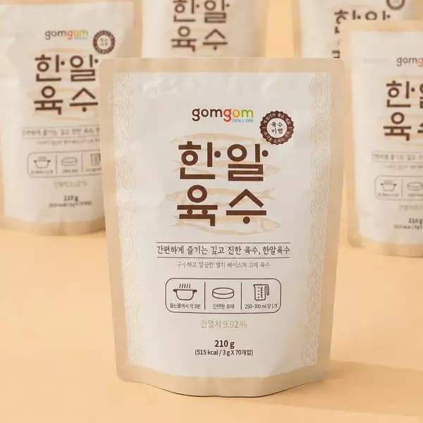 [쿠팡] 곰곰 한알 육수 3g 70입 (8,490원 / 무료배송)