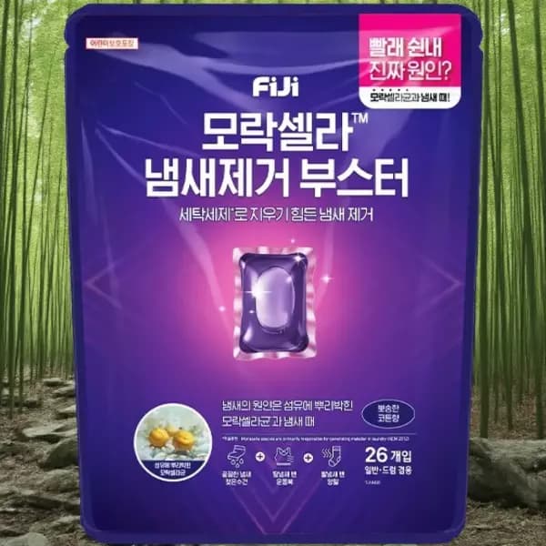[쿠팡] 피지 모락셀라 냄새제거 부스터 캡슐 뽀송한 코튼향, 26개입 (11,900원 / 무료배송)