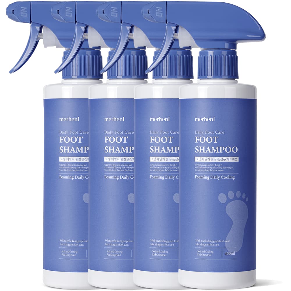 [토스쇼핑] 메르헨트 풋샴푸 레드자몽향 400ml 4개, 14,890원 (무료배송)