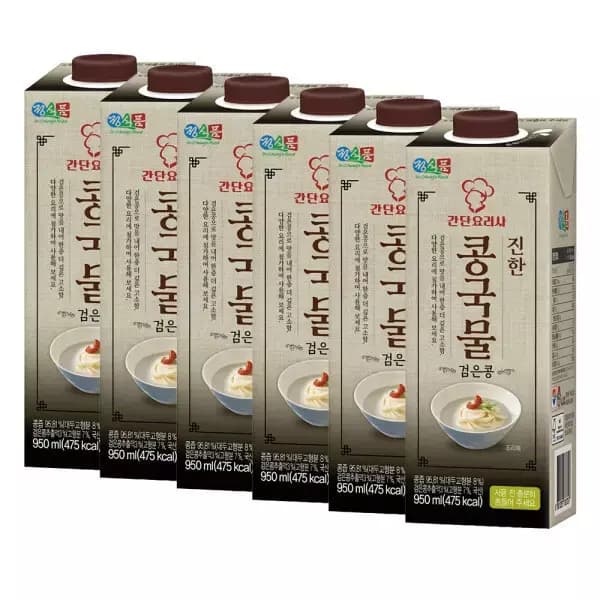 [지마켓] 정식품 진한 콩국물 950ml 6팩 9,900원 (무료배송)