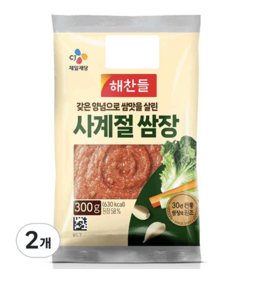 해찬들 사계절쌈장, 300g, 2개 2,180원