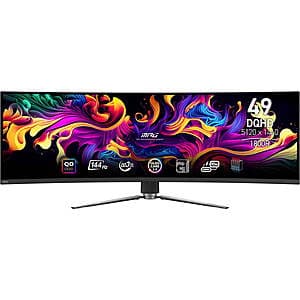 [Slickdeals] 49" MSI DQHD 5120x1440 144Hz Curved OLED Gaming Monitor ($599.00 / (약: 847,525원))