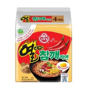 [롯데마트] 오뚜기 열려라 참깨라면 (4개입) x 2개 (4,280원 / 무료배송)