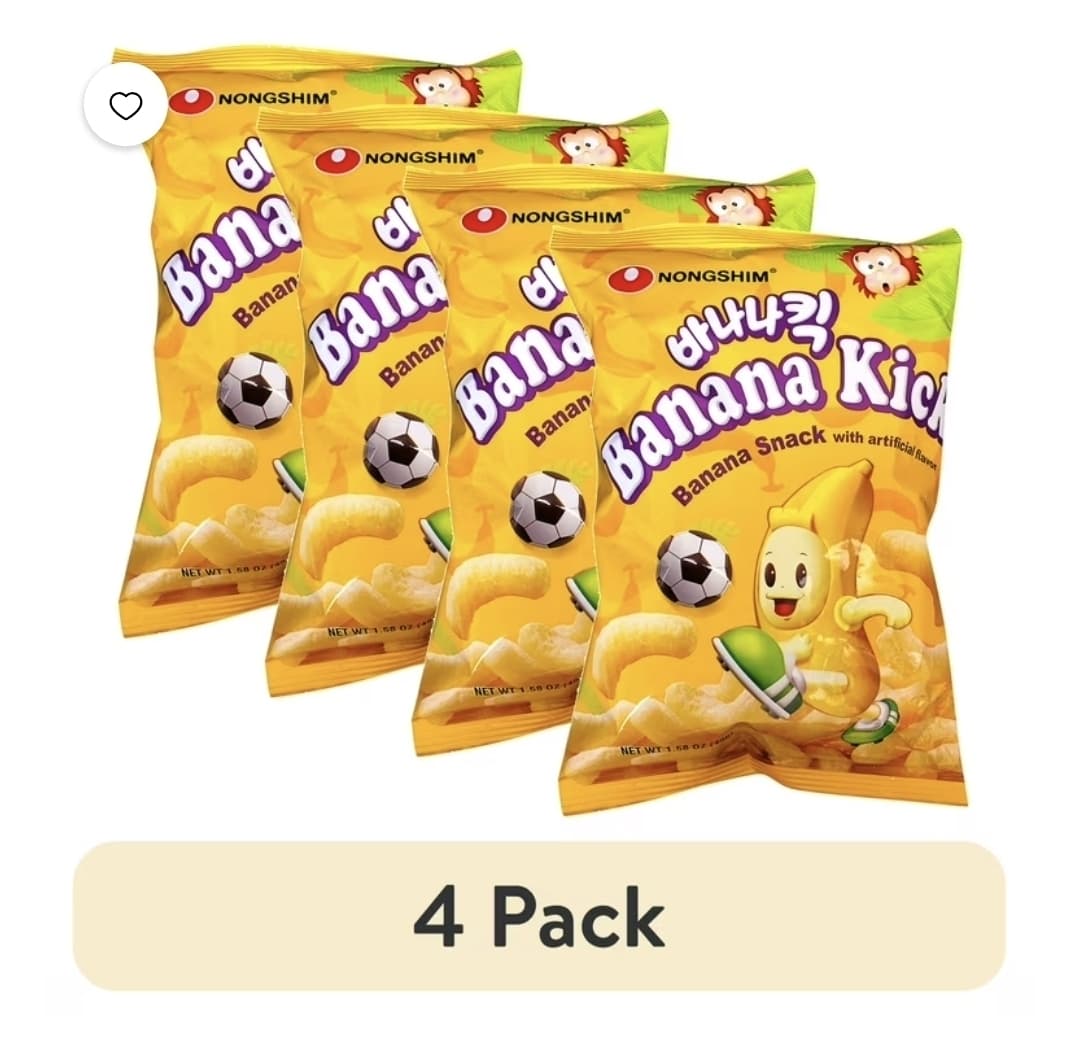Walmart) 농심 바나나킥 4개 $6.56/조청유과 2개 $2.74