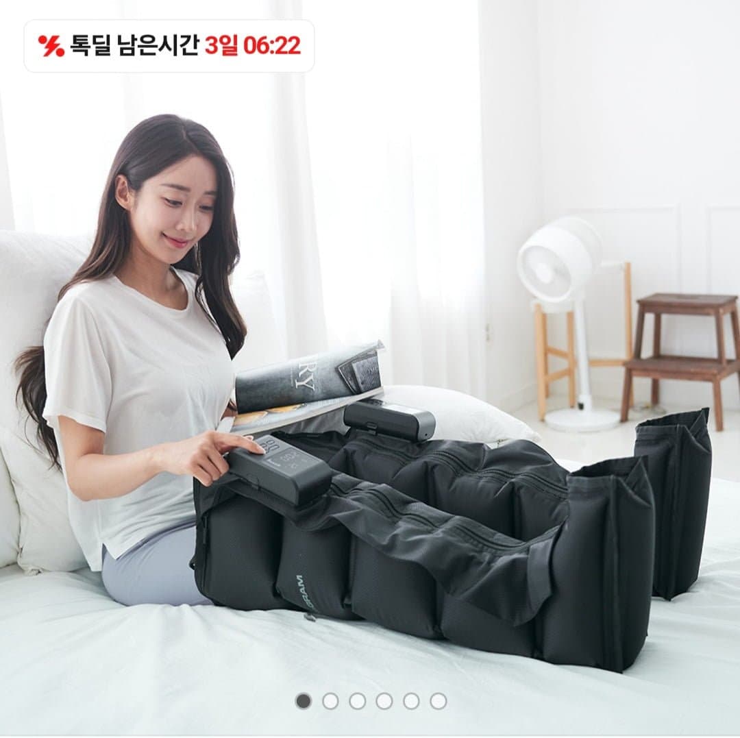 [톡딜]무선 공기압 종아리 다리 마사지기 (125,000원/무료)