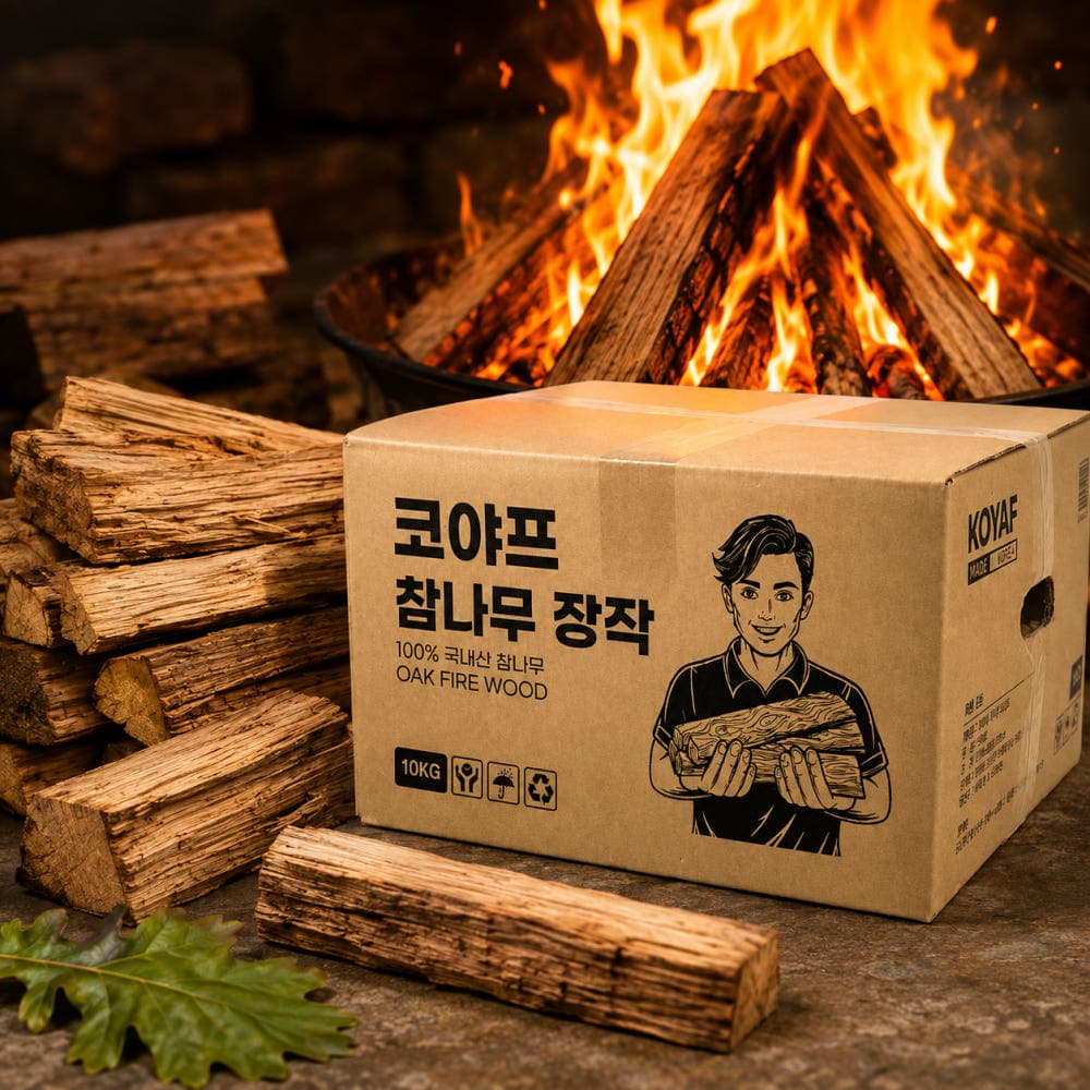 [네이버] 코야프 캠핑 참나무 장작 10키로 (5,290원/네멤무배)