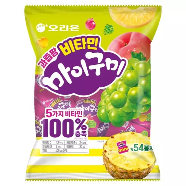 [쿠팡] 마이구미 미니 과즙팡 비타민 54p, 529.2g, 1개 (7,930원 / 무료배송)