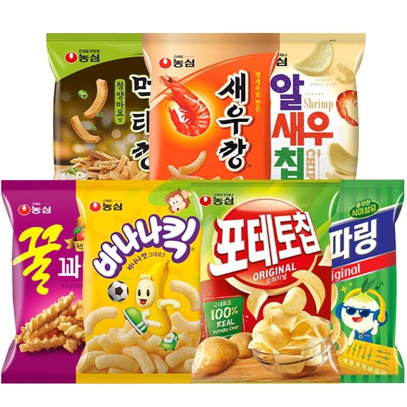 [롯데온] 알새우4봉+자갈치4봉+양파링4봉+감자깡4봉 (15,860원 / 무료배송)