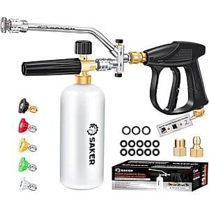 [Amazon] : Saker Foam Cannon Dual-Function Kit for Pressure Washers ($29.50 / (약: 41,739원))
