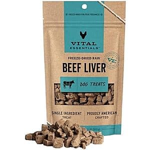 [Amazon] 2.1-Oz Vital Essentials Freeze Dried Dog Treats ($2.70 / (약: 3,820원))