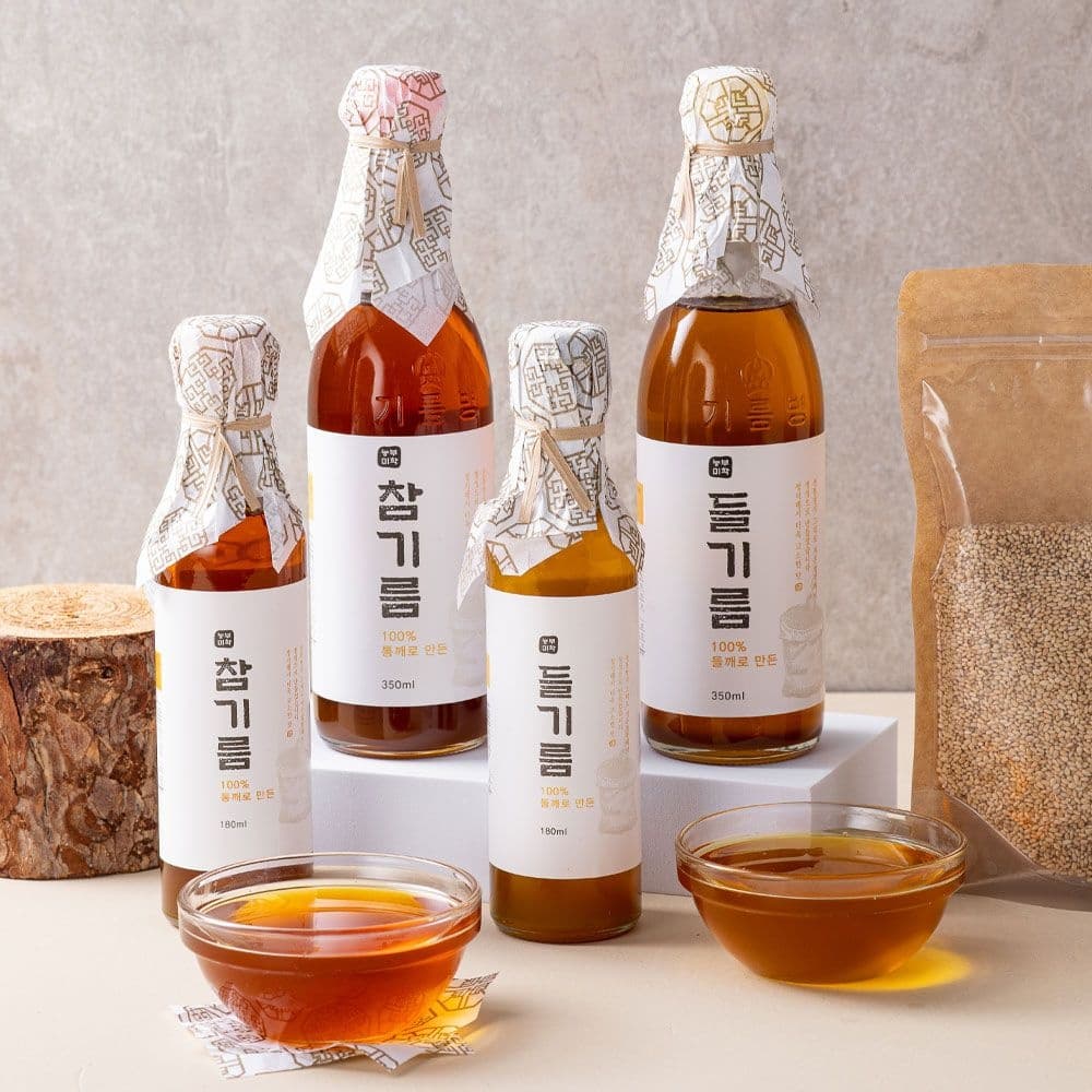 [롯데온] 농부미학 참기름/들기름 350ml 1+1(12,900원 / 무배)