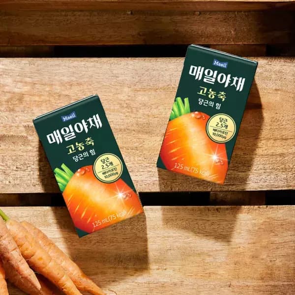 [쿠팡] 매일야채 고농축 주스 당근의 힘, 125ml, 24개 (16,300원 / 무료배송)