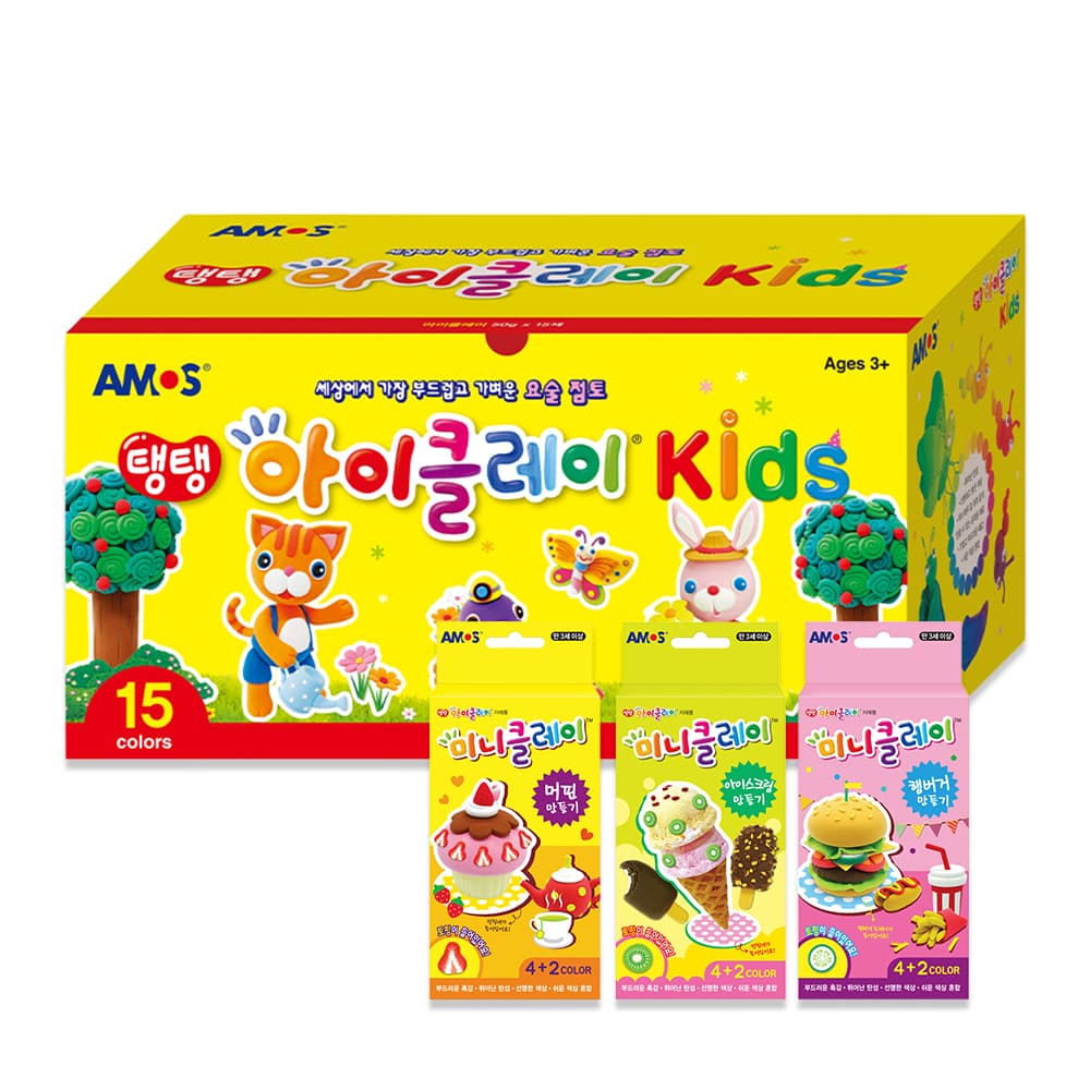 [카카오] 카톡 선물하기)아모스 아이클레이50g 15색+미니클레이 3종 27000원 (27,000원 / 무료배송)