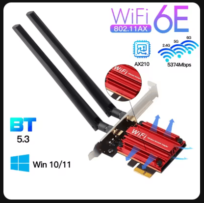[알리] PCE AXE3000 무선 네트워크 카드 AX210 6E 5400Mbps