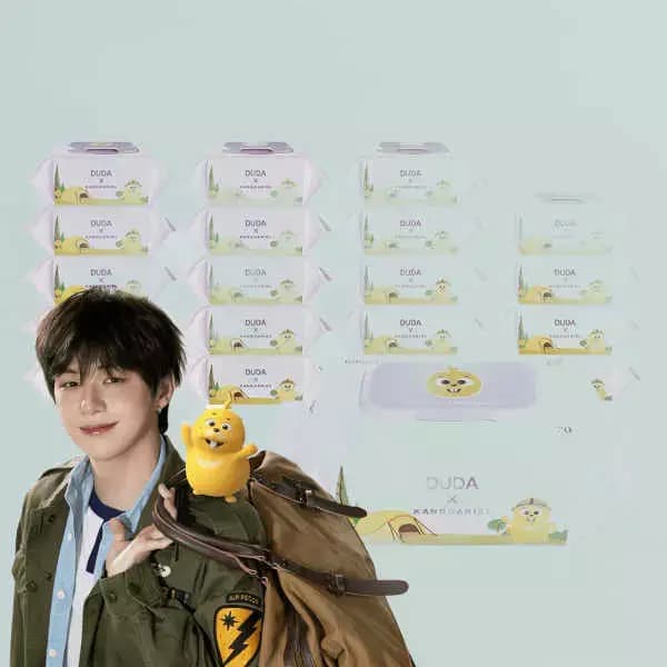[네이버] 두다x강다니엘 에디션 베베앙 물티슈 캡형 75평량 70매 총20팩 (18,140원 / 무료배송)