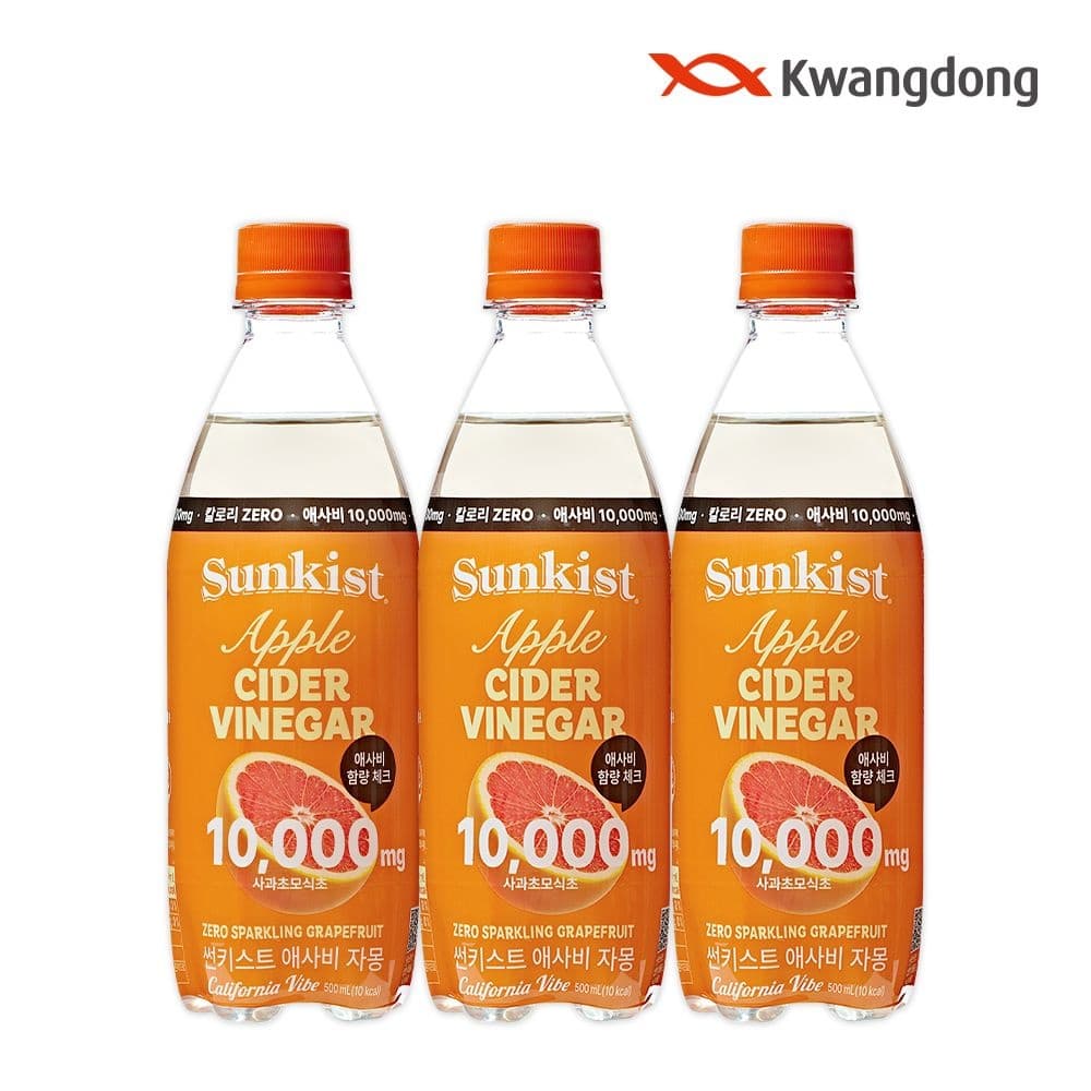 [롯데온] 썬키스트 애사비 제로 스파클링 자몽 500ml 24입 (16,800원 / 무료배송)