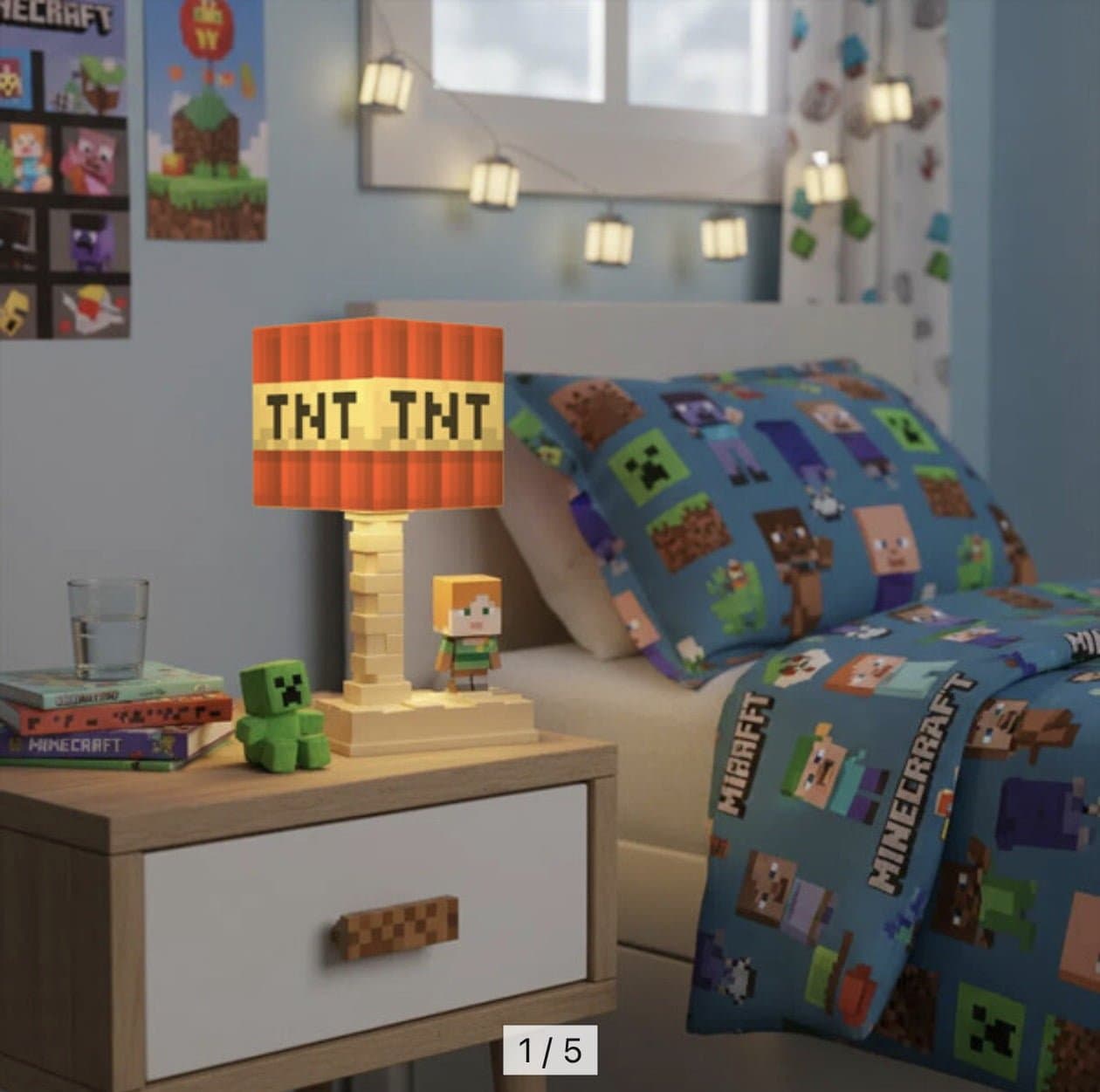 [옥션]Minecraft 마인크래프트 감성 TNT 크리퍼무드등 26종(11,900원/무료)