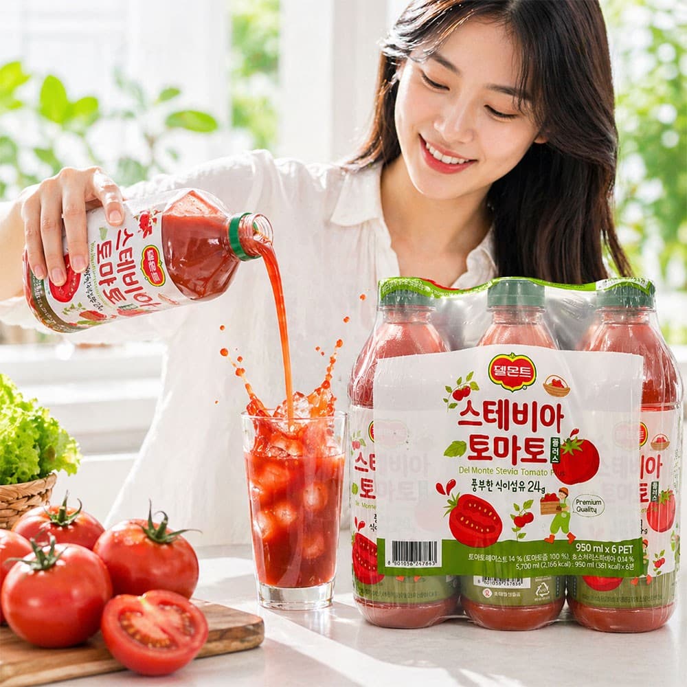 델몬트 스테비아 토마토 주스 950ml x 6 (12,290원)