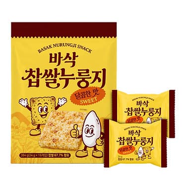 [카카오] 바삭 찹쌀 누룽지 16입 (384g) x 2봉지(9,900원/무료) (무료배송)