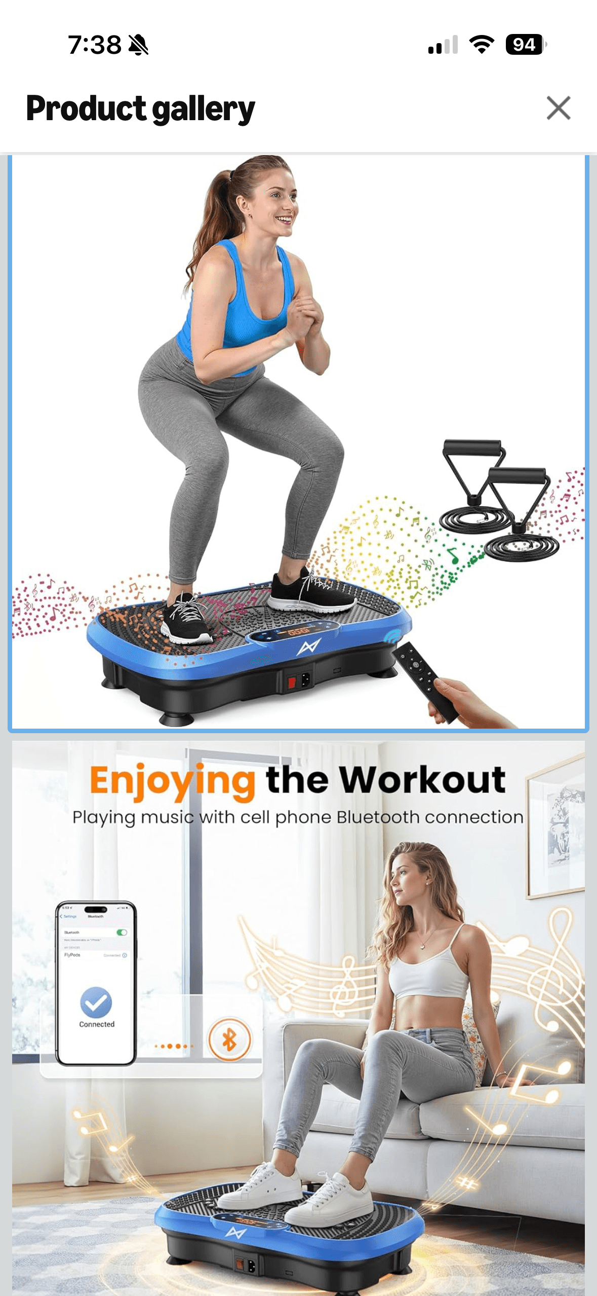 Amazon) Vibration Plate Fitness Platform Exercise Machine 79,99