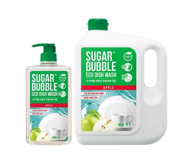 슈가버블주방세제애플향 4.0L + 940ml (9,990원)
