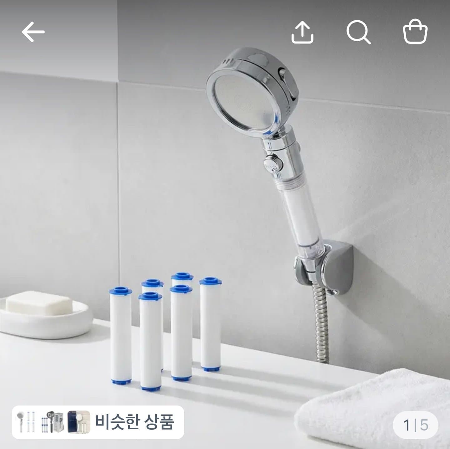 [토스]필터 샤워기 본품 1개 + 필터 6개 (8,900원/무료)