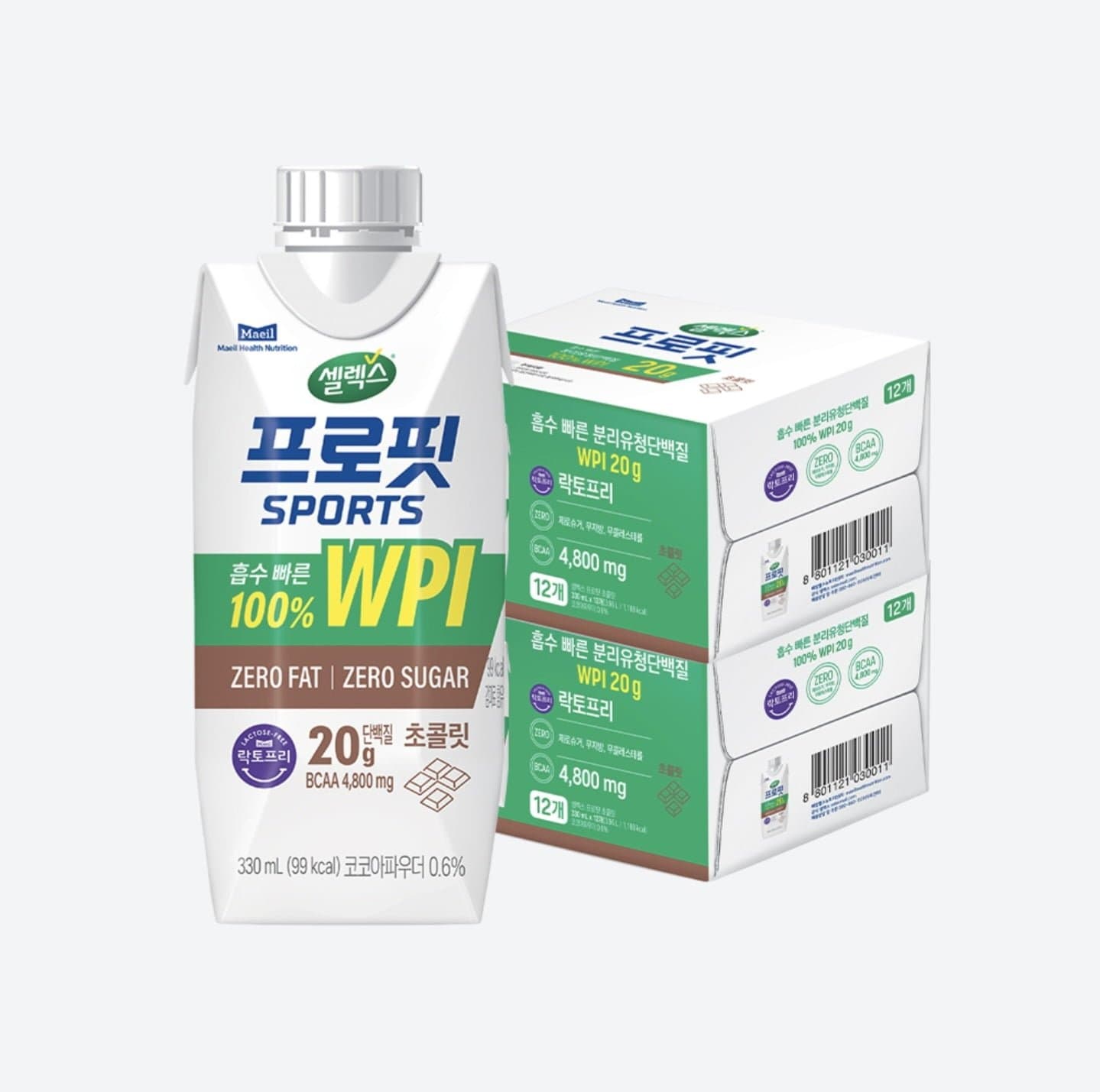 [셀렉스몰]프로핏 스포츠 WPI 드링크 초콜릿 2박스 330ml X 24팩(38,413원/무료)