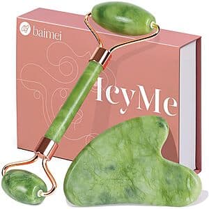 [Slickdeals] : BAIMEI IcyMe Gua Sha & Jade Roller Facial Skincare Tool Set ($3.75 / (약: 5,305원))