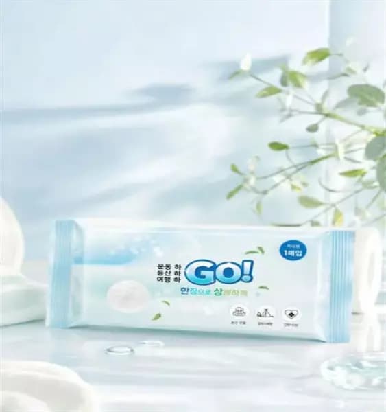 [네이버] GOBODY 친환경 생분해 바디샤워티슈 GO 1매입 40g, 10개 (7,700원/무배)