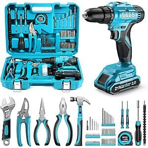 [Amazon] SEESII 21V Cordless Drill & Home Tool Kit w 2.0Ah Battery & Charger ($59.99 / (약: 84,879원))