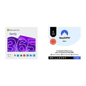 [Slickdeals] 12-Month Microsoft 365 Family 1-Year NordVPN ($84.99 / (약: 120,252원))