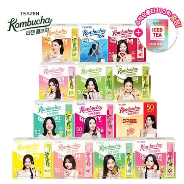[카카오] [1+1] 티젠 콤부차 50스틱 (총 100스틱)+수박아이스티 10스틱 증정 (25,017원 / 무료배송)