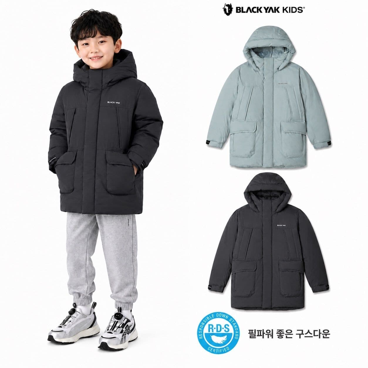 [네이버] [롯데온] 블랙야크키즈 중기장 구스패딩 (94,550원/무료배송)