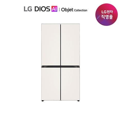 [CJ온스타일] LG 디오스 AI 오브제 글라스 4도어 냉장고 1등급_H876GBB031 (3,090,000원 / 남음)