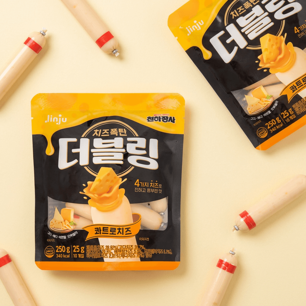 [토스쇼핑] 진주햄 천하장사 더블링 콰트로치즈 25g 10개입X3개 (12,900원/무료) (무료배송)