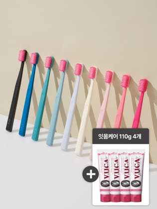 [w컨셉] 뷰카 오브제 초미세 탄력모 칫솔 18개입+고불소 치약 110g 4개입 (16,720원/무료) (무료배송)